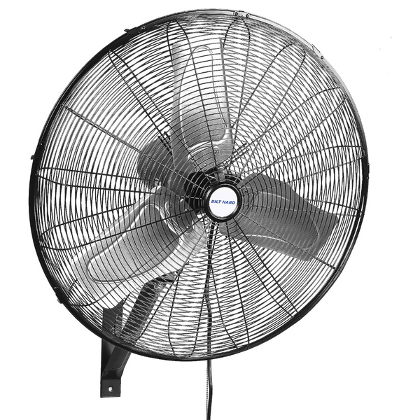 BILT HARD 24 in. 6300 CFM Outdoor Oscillating Wall Fan, 3-Speed Heavy Duty Outdoor Waterproof Wall Fans, High Velocity Outdoor Fans for Patio, Industrial, Commercial, Warehouse and Jobsites, UL Listed