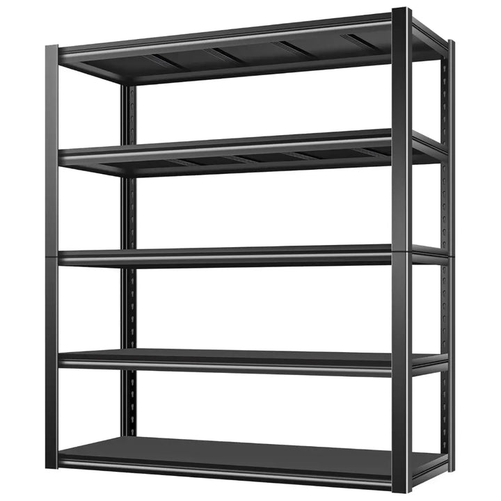 2000LBS Garage Shelving, 39.4" W x 18" D x 72" H, 5-Shelf Storage Shelves Heavy Duty, Industrial Metal Shelving Units with Adjustable Shelf, Steel Utility Shelves, Black 