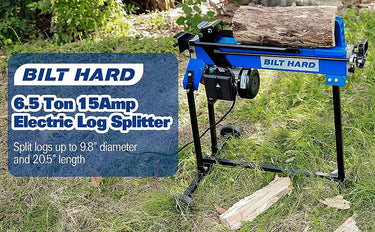 BILT HARD 6.5-ton electric log splitter outdoors