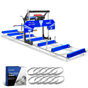 BILT HARD 36" Portable Sawmill with 25HP Ducar 760cc Engine | Includes 10 Blades