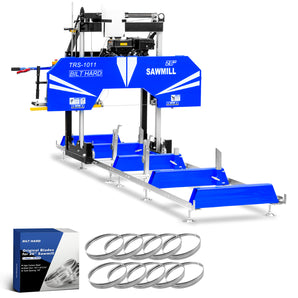 BILT HARD 26" Portable Sawmill with 15HP 420cc Gas Powered Engine | Includes 10 Bonus Blades