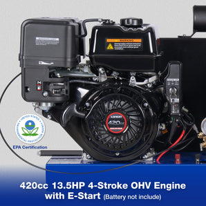 BILT HARD 30 GaL 13.5HP  Gas Powered Air Compressor,  ASME Tank 24 SCFM @ 90 PSI Air Flow, 180 PSI Max Pressure