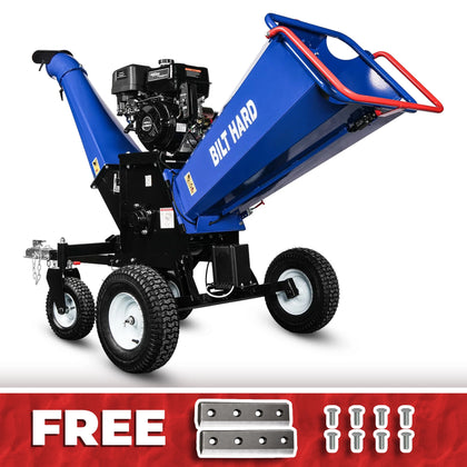 BILT HARD 6-Inch 15HP Gas Wood Chipper, 420cc Electric Start