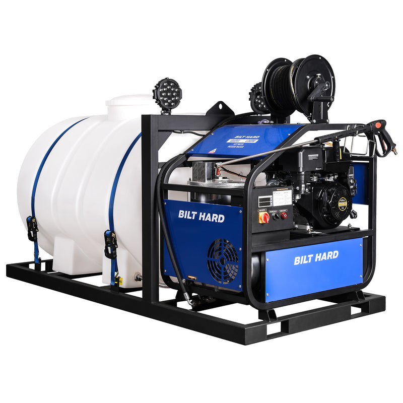 BILT HARD 264-gallon hot water pressure washer skid