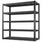 2750LBS 48" W x 24" D x 72" H Garage Shelving, 5-Shelf Industrial Storage Shelves Heavy Duty, Metal Shelving Units with Adjustable Shelf, Steel Utility Shelves, Black 