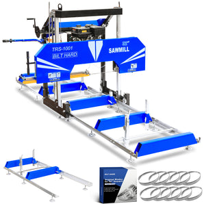 BILT HARD 32" Portable Sawmill with 15HP 420cc Ducar Gas Engine | 6.7ft Track Extension & 10 Blades Included