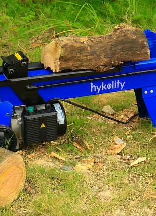 HYKOLITY Log Splitter 6.5 Ton, Wood Splitter Electric Powered 15Amp, with Hydraulic Ram, Electric Firewood Splitting Machine, Horizontal