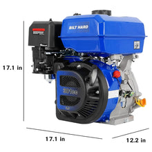 Load image into Gallery viewer, BILT HARD 301cc 10HP Gas Powered Engine, Horizontal 4 Stroke OHV Gas Motor, Shaft 1&quot; Diameter, 3.48&quot; Length, 1/4&quot; Keyway, Replacement for Compressor, Log Splitter 