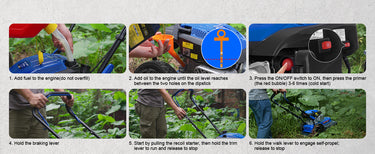 BILT HARD self-propelled brush mower operation steps