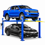 WEIZE Series 8,500 lbs 4-Post Car Lift with Caster Kits – Durable Auto Storage & Parking Lift for Home Garage