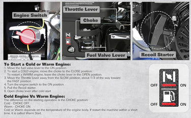 BILT HARD gas engine cold and warm start controls