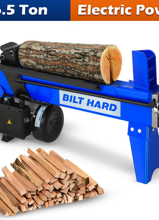 BILT HARD Log Splitter 6.5 Ton, Wood Splitter Electric Powered 15Amp, with Hydraulic Ram, 90 Days Warranty