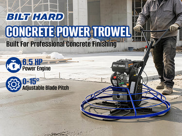 BILT HARD concrete power trowel for professional finishing