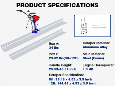 BILT HARD 1.3 HP Concrete Power Screed