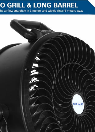 BILT HARD 18" Portable Jobsite Fan Compatible with Dewalt 20V Battery, Cordless Battery Operated Floor Fan for Camping Construction Site (No Battery) 