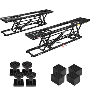 BILT HARD 8000 lb Portable Car Lift, Hydraulic Mid-Rise Auto Lift with 27.4" Max Height, Low Profile 4.48", Heavy-Duty Lift for Sedans, SUVs & Trucks