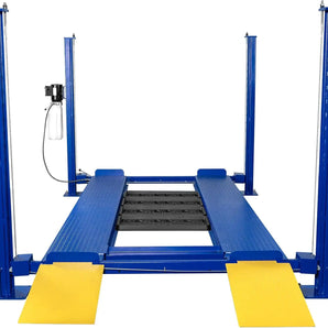 8,500 lbs 4-post car lift with caster kits for home garage auto storage and vehicle parking