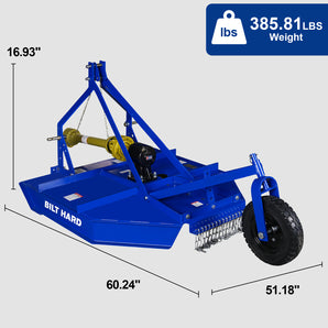 BILT HARD 4ft Heavy-Duty PTO Rotary Cutter with Slip Clutch (15-45 HP)