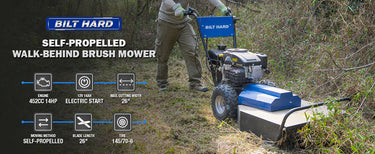 BILT HARD self-propelled walk-behind brush mower