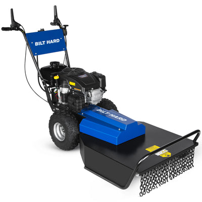 BILT HARD walk-behind brush mower with chain guard