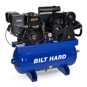 BILT HARD 30 GaL 13.5HP  Gas Powered Air Compressor,  ASME Tank 24 SCFM @ 90 PSI Air Flow, 180 PSI Max Pressure