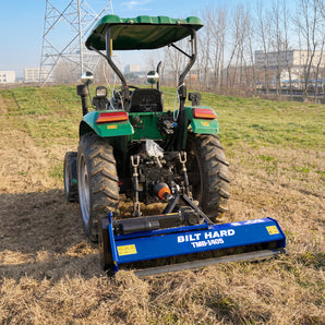 BILT HARD 60" 3-Point PTO Flail Mower – 15-35HP Tractors, Category 1 Hitch, 40Cr Alloy Steel Hammer Blades, Adjustable Rear Roller, Triple Belt Drive