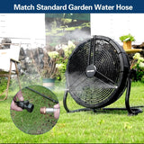 BILT HARD 12 Inch Battery Operated Outdoor Portable Misting Fan, Rechargeable Portable Floor Fan with 15600mAh Detachable Battery for Outside 