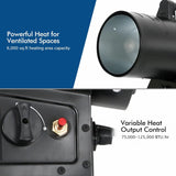 BILT HARD 125,000 BTU Forced Air Propane Heater, Adjustable Liquid Propane Torpedo Heater, CSA Listed 