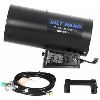 BILT HARD 125,000 BTU Forced Air Propane Heater, Adjustable Liquid Propane Torpedo Heater, CSA Listed 