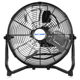 BILT HARD 12" 3-Speed High Velocity Heavy Duty Metal Floor Fan, 1650 CFM, 180-Degree Tilt, Powerful Airflow Fan 
