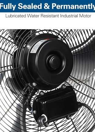 BILT HARD 14 in. 3000 CFM Outdoor Wall Mount Fan, 3-Speed Waterproof Wall Fan Industrial Grade High Velocity Outdoor Fans for Patio, Commercial, Garage, and Gazebo Use, UL Listed 