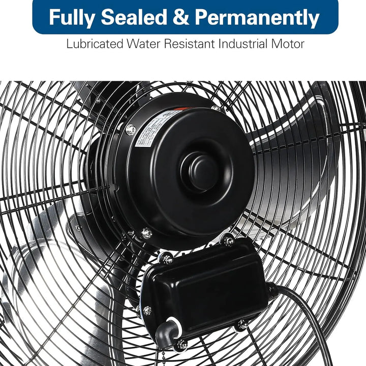 BILT HARD 18 in. 4300 CFM Outdoor Wall Mount Fan, 3-Speed Waterproof Wall Fan Industrial Grade High Velocity Outdoor Fans for Patio, Commercial, Garage, and Gazebo Use, UL Listed 