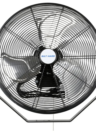 BILT HARD 18" Industrial Wall Mount Fan, 3-Speeds High Velocity Wall Fan with Sealed Motor, 4300 CFM Heavy Duty Metal Barn Fans 