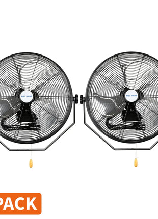 BILT HARD 18" Industrial Wall Mount Fan, 3-Speeds High Velocity Wall Fan with Sealed Motor, 4300 CFM Heavy Duty Metal Barn Fans 