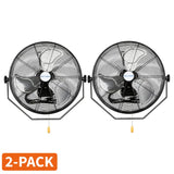 BILT HARD 18" Industrial Wall Mount Fan, 3-Speeds High Velocity Wall Fan with Sealed Motor, 4300 CFM Heavy Duty Metal Barn Fans 