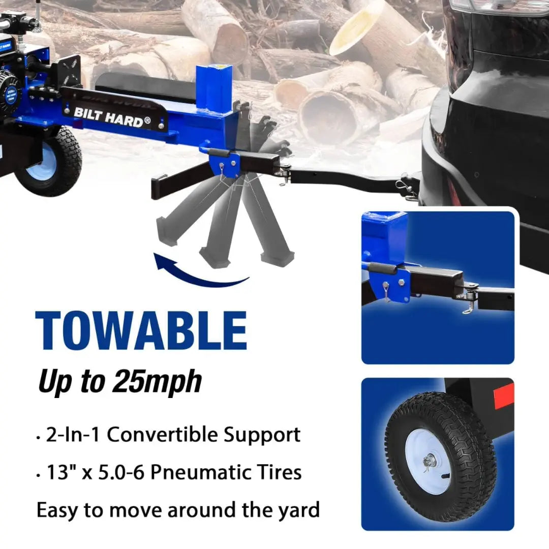 Log Splitter 20 Ton Gas Wood Splitter with HP 209cc OHV Engine