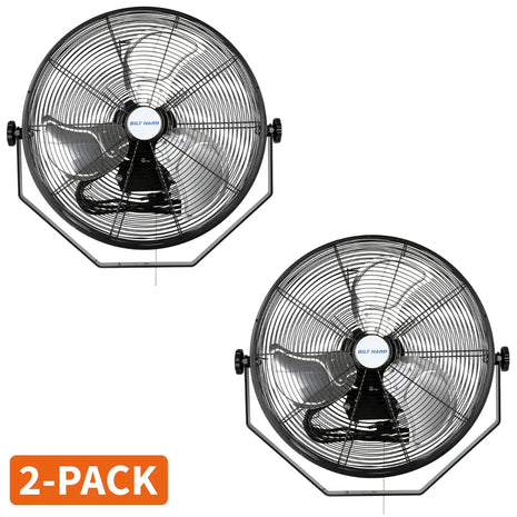 BILT HARD 20 inch Industrial Wall Mount Fan, 4600 CFM 3-Speed High Velocity Wall Fan with Sealed Motor, Heavy Duty Metal Barn Fans UL Listed 