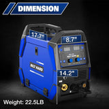 BILT HARD 200A MIG Welder, MIG/Flux Core MIG/Lift TIG/Stick 4-in-1 Welding Machine w/IGBT Inverter, 110V/220V Multi-Process Welder with Screen Display 