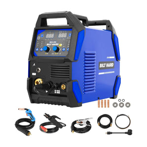 BILT HARD 200A MIG Welder, MIG/Flux Core MIG/Lift TIG/Stick 4-in-1 Welding Machine w/IGBT Inverter, 110V/220V Multi-Process Welder with Screen Display 