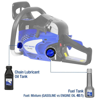 BILT HARD 22 Inch Gas Chainsaw, 56cc 3.1 HP Gas Power Chain Saw with Automatic Oiler, 2-Cycle Engine, Petrol Handheld Gasoline Chainsaws for Wood Cutting, EPA Certified 