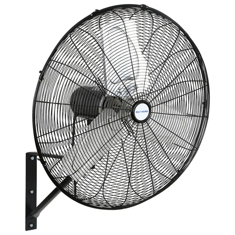 BILT HARD 24 in. 6500 CFM High Velocity Industrial Wall Fan, 3-Speed Wall Mount Oscillating Fan, Heavy Duty Shop Fan for Commercial, Garage, Warehouse, Workshops, Factory and Jobsites, UL Listed 