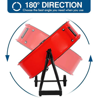 BILT HARD 24" 8100 CFM High Velocity Industrial Drum Fan, 3-Speed Heavy Duty Metal Red Shop Fan for Warehouse, Workshops, Garage, Factory and Basement, UL Listed 