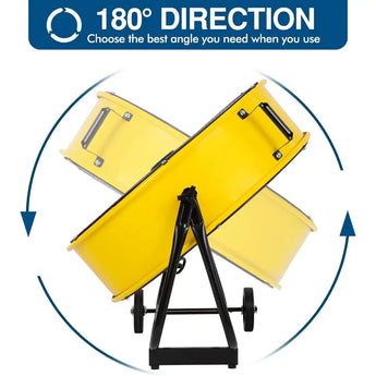 BILT HARD 24" 8100 CFM High Velocity Industrial Drum Fan, 3-Speed Heavy Duty Metal Yellow Shop Fan for Garage, Warehouse, Workshops, Factory and Basement, UL Listed 