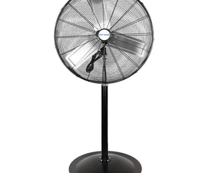 BILT HARD 24" High Velocity Pedestal Oscillating Fan, 6450 CFM 3-Speed Heavy Duty Industrial Standing Fan with Aluminum Blades and Adjustable Height, Metal Shop Fan 