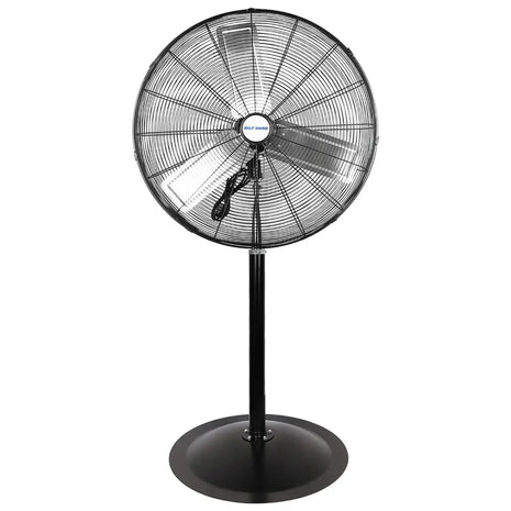 BILT HARD 24" High Velocity Pedestal Oscillating Fan, 6450 CFM 3-Speed Heavy Duty Industrial Standing Fan with Aluminum Blades and Adjustable Height, Metal Shop Fan 