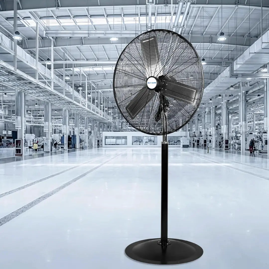 BILT HARD 24 High Velocity Pedestal Oscillating Fan 6450 CFM 3 Speed bilt-hard-24-high-velocity-pedestal-oscillating-fan-6450-cfm-3-speed