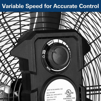 BILT HARD 24" Ultra Quiet Variable Speed High Velocity Drum Fan, DC Motor, 7800 CFM Industrial Heavy Duty Shop Fan for Warehouse, Workshops, Garage and Factory, UL Listed 