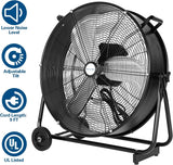 BILT HARD 24" Ultra Quiet Variable Speed High Velocity Drum Fan, DC Motor, 7800 CFM Industrial Heavy Duty Shop Fan for Warehouse, Workshops, Garage and Factory, UL Listed 