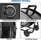 BILT HARD 24" Ultra Quiet Variable Speed High Velocity Drum Fan, DC Motor, 7800 CFM Industrial Heavy Duty Shop Fan for Warehouse, Workshops, Garage and Factory, UL Listed 