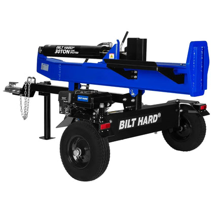 BILT HARD LOG-X Series 30-Ton Full Beam Gas Log Splitter with 7.5hp 223cc OHV Engine, 22.6" Stroke